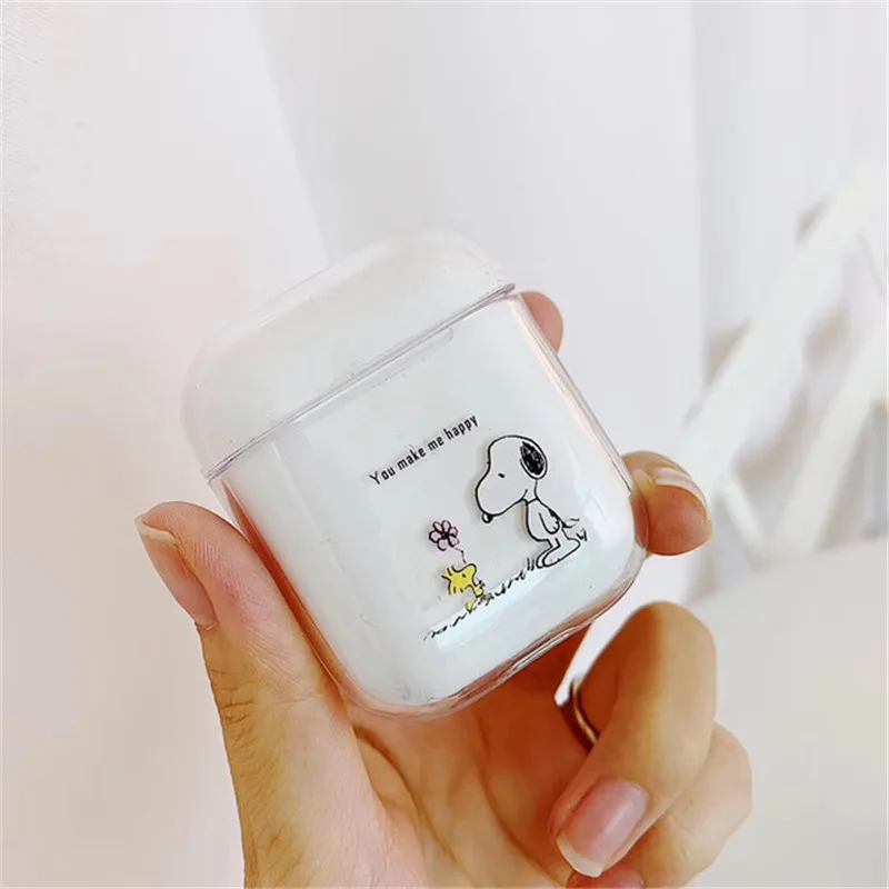

For airpods Case Cute Cartoon Couple Earphone Case For AirPods Cover Wireless Bluetooth for Apple Airpods Transparent Hard Cases