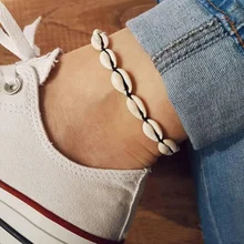 Морские значки на руки для женщин бижутерия для ног Летний Пляжный браслет со ступнями ног Лодыжка на повязка на ноги богемные модные ювелирные аксессуары