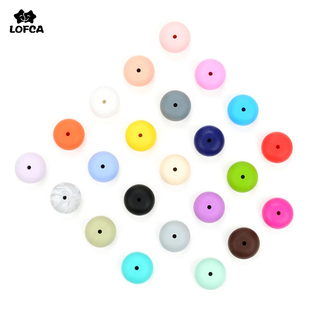 

22MM Loose Round Silicone Teething Beads 50pcs/lot For Silicone Teething Necklace Teether Silicone Bead Baby Teether BPA Free