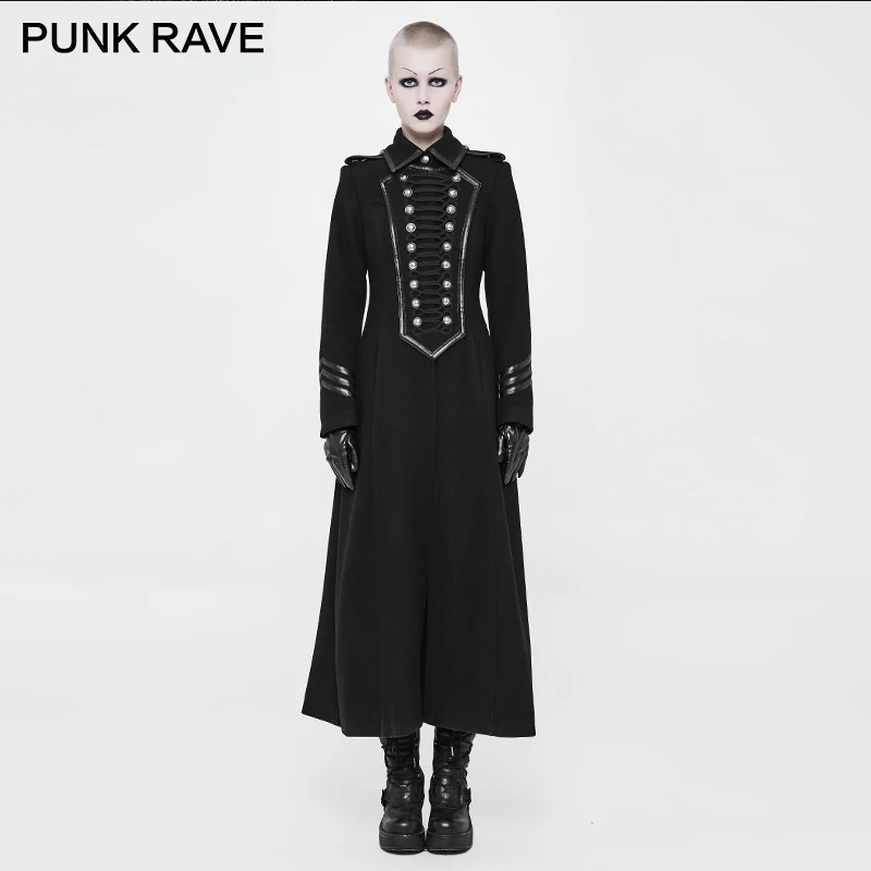 Décoré Wy En 892ecf Cordes Rave Côtés Oeillet Veste Uniforme Black Métal Rétro Poches Boucle Ajusté Laine Punk De Manteaux Mode Plaque XU0wqBw