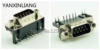 

10PCS D-SUB DB DR 9 Pin Male Right Angle PCB Connector 2 Rows DB9M Serial