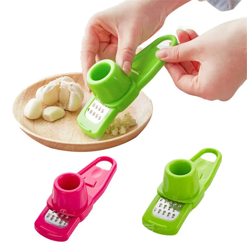 

2 Colors 1PC Multifunctional Garlic Ginger Crusher Grinder Manual Press Rotate Shredder Slicer Cutter Kitchen Tools Accessories