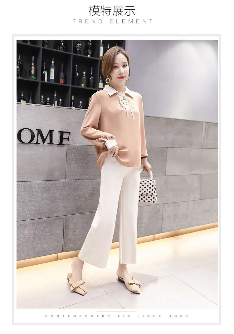 Брюки для беременных женщин, лето, широкие, с завязками, одежда для мам, прямые, свободные подтяжки, ropa mujer, Одежда для беременных