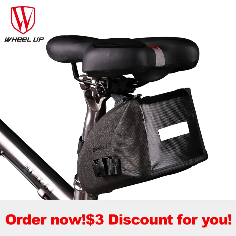 

WHEEL UP Reflective Waterproof Tube MTB Mountain Road Bicycle Bag Cycling Saddle Frame Bag Seat Bag For Bike Cycling Accessories