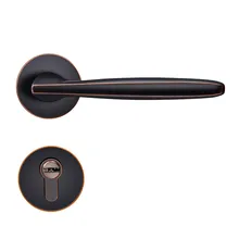 American Black Interior Door Lock Zinc Alloy Door Handles for Bedroom american interior