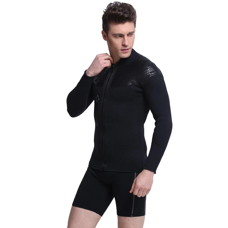 

2019 Diving Jacket Neoprene Jacket 3mm Diving Wetsuit Jackets Long Sleeved Wet Suit Top Diving Suit for Men Surfing Wetsuit