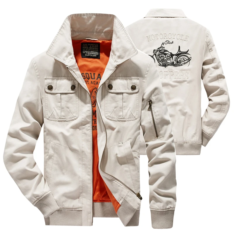 

Brand bomber jacket men military army tactical jacket man 2019 Autumn motorcycle men's jacket autumn japanese streetwear 4XL