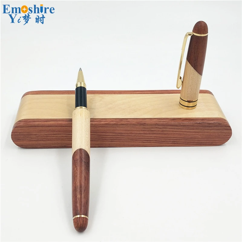 Emoshire Factory direct sales mahogany pieces of wood signature pen suits wooden pen box creative gift customization (9)