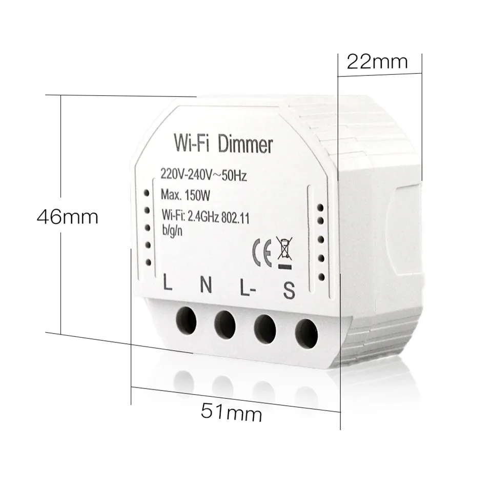 Dimmer interruptor regulador de luz wifi
