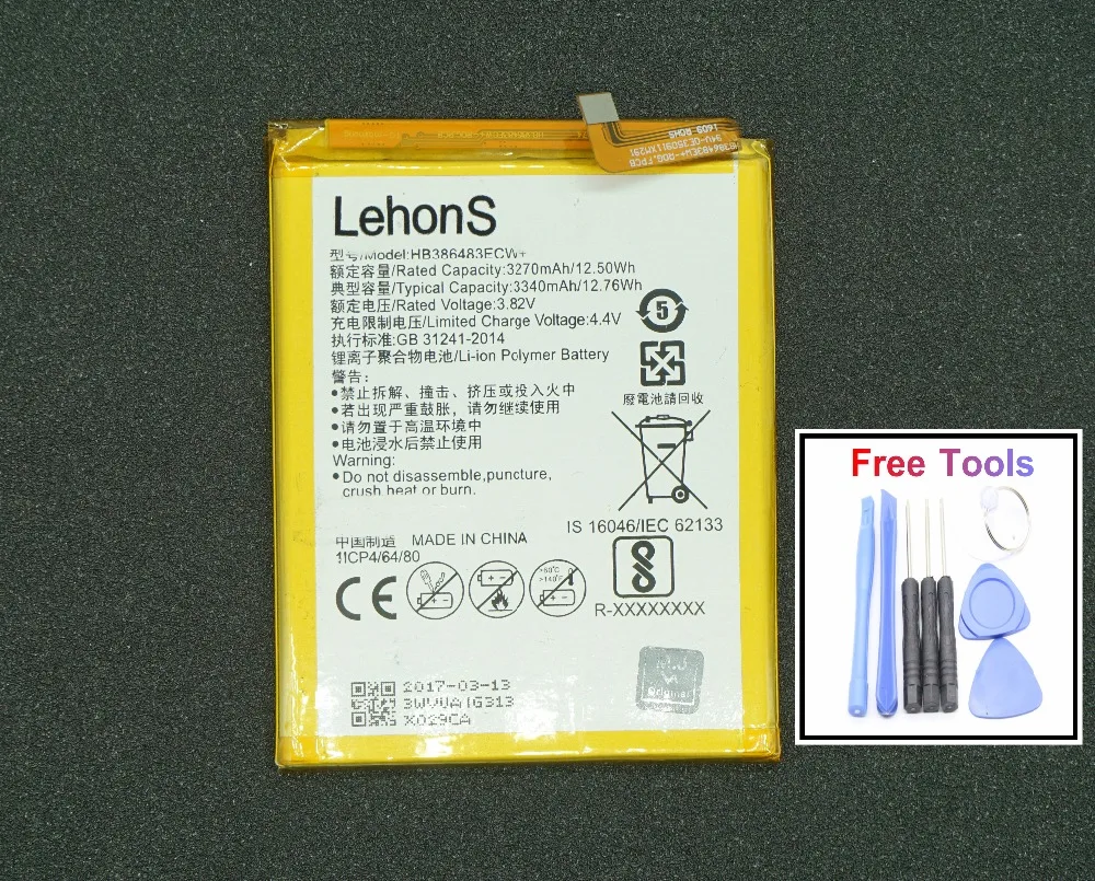LehonS 3270 mAh/12.50Wh умная запасная батарея для сотового телефона Huawei honor 6X G9 plus G9Plus Maimang 5
