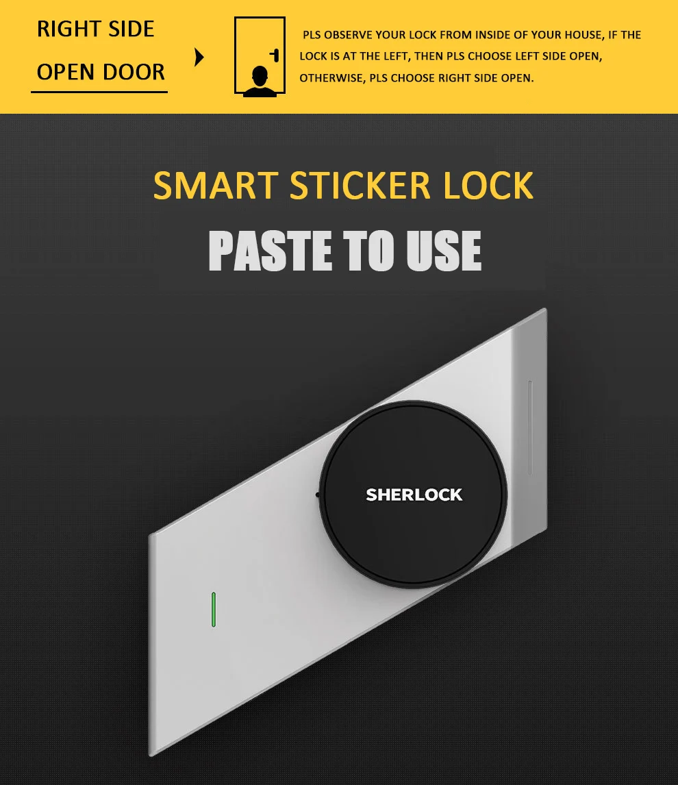 S2 Smart sherlock Lock Bluetooth Phone APP Remote Control Door Electronic Anti-theft lock for Office home bedroom security