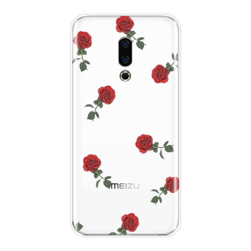 Чехол для Meizu U10 U20 Pro 6 7 Plus Мягкая силиконовая задняя крышка с цветочным рисунком
