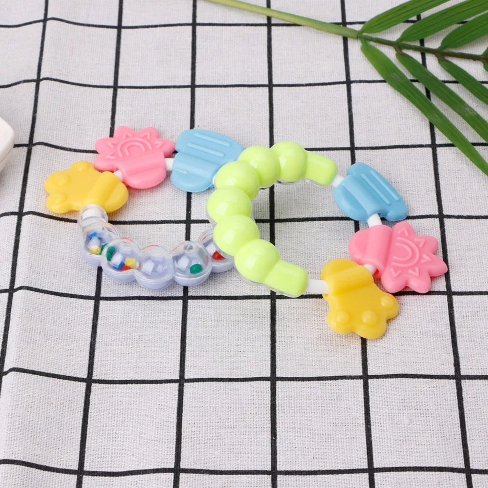1pc Baby Toddler Teether Chew Toy Molar Rod Silicone Handbell Jingle Design 1pc Baby Toddler Teether Chew Toy Molar Rod Silicone Handbell Jingle Design