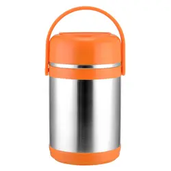 1.5L зеленый оранжевый Нержавеющая Сталь Bento Box Портативный тепловой Ланч-бокс для Bento Box герметичность-Прочный Контейнер для хранения