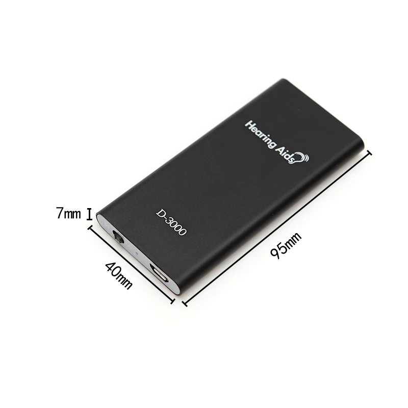 Hearing Aid Pocket Sound Amplifier Rechargeable Adjustable Volume For Deaf Elderly Bone Conduction Headphones