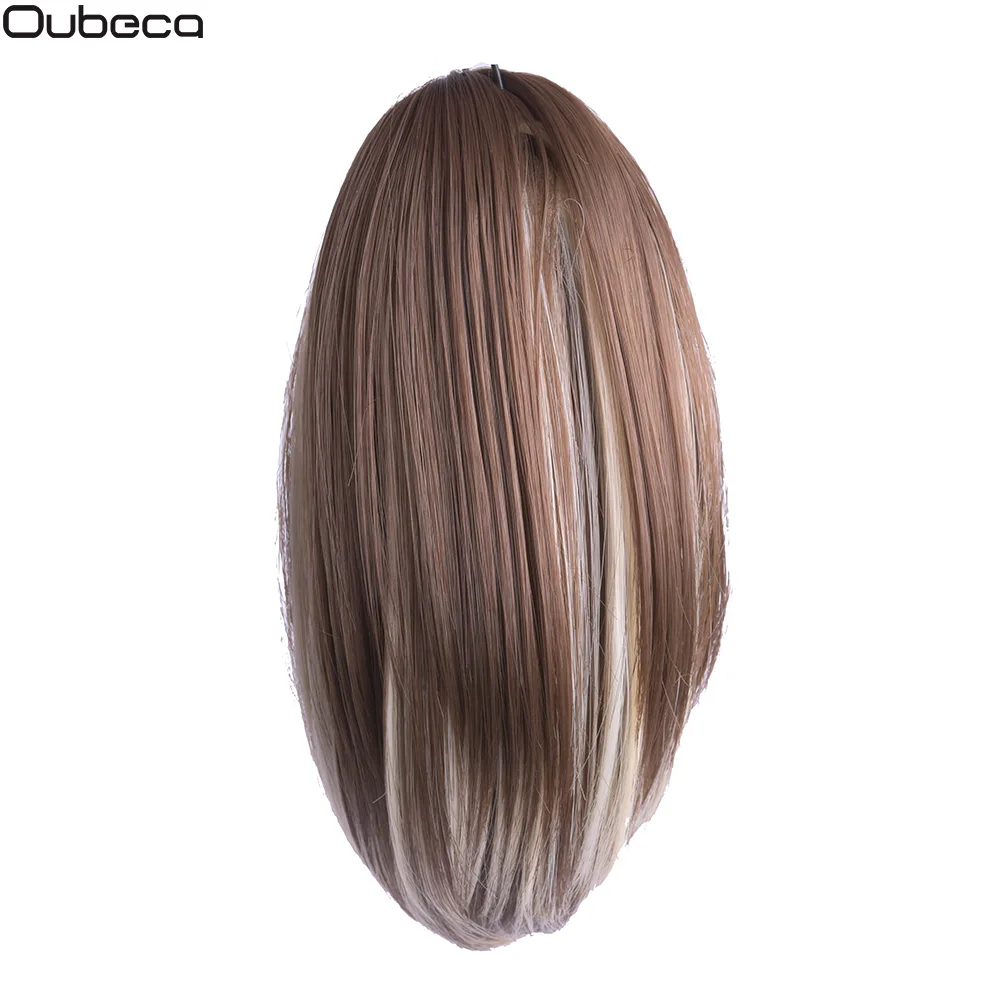 Oubeca 8 inch Synthetic Claw Straight Ponytail Hairpiece Short Drawstring Pony Tail Hair Piece Clip In Hair Extensions For Women Oubeca 8 inch Synthetic Claw Straight Ponytail Hairpiece Short Drawstring Pony Tail Hair Piece Clip In Hair Extensions For Women