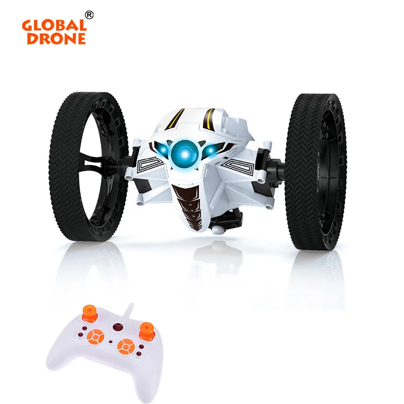 

Global Drone Jumping Car Toy 2.4GHz RC Car with Flexible Wheels Rotation LED Light Remote Control Bounce Mini Car Toys for Boys