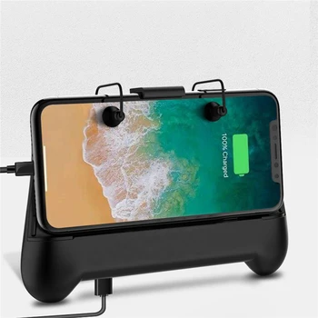 

Smart Phone Mobile Gaming Trigger Shooter Controller Integrated Handle Mobile Game Fire Button Aim Key with Cooling Fan