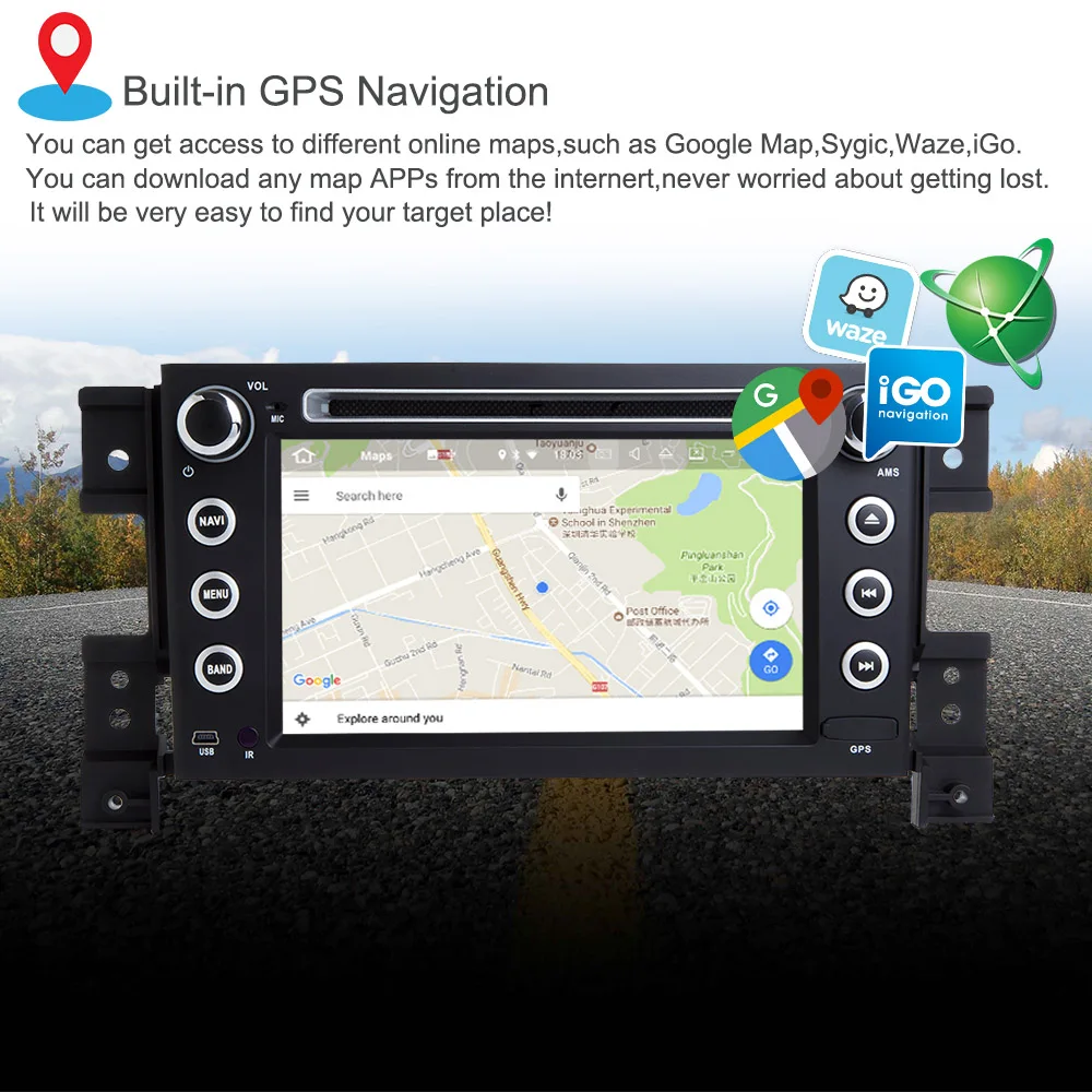 Best Support Apple Carplay Android9.0 Car DVD GPS Multimedia Player For Suzuki Grand Vita 2005-2010 Auto radio Navigation Stereo 0