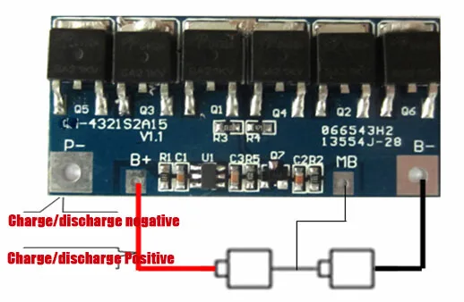 2S 15A 6 4 V LiFePO4 BMS/PCM/PCB Защитная печатная плата для 2 упаковок аккумуляторных батарей