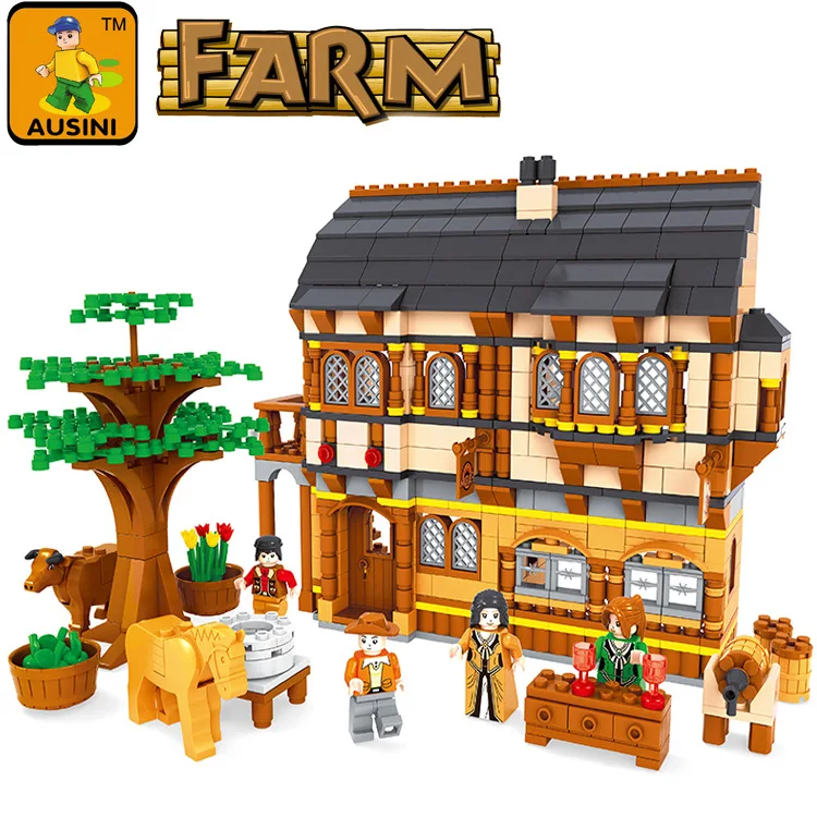 

28002 838pcs Farm Market Toy Building Blocks Constructor Compatible LEGO LEPIN Kids Educational Toys for Boys Girls Children