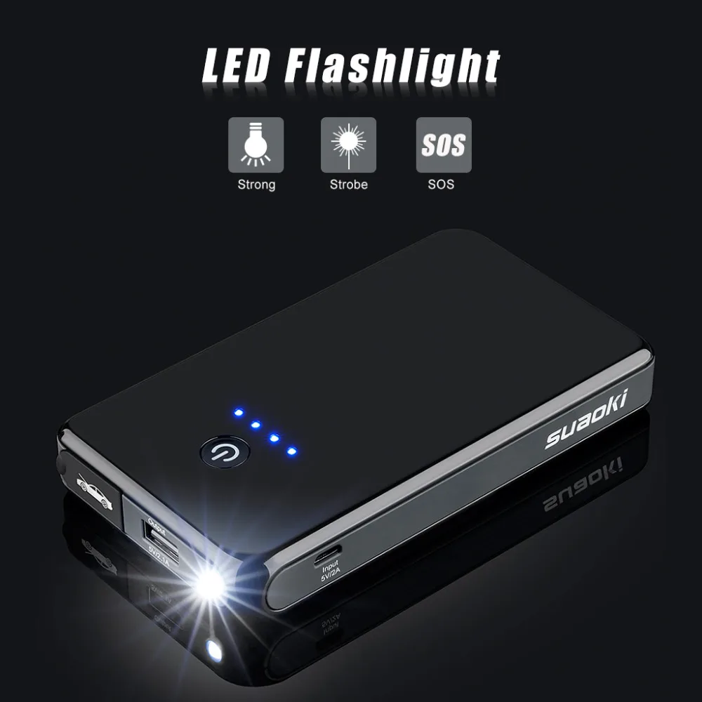 Suaoki K12 8000 мАч аварийная батарея Авто стартер скачка портативная Power Bank Booster 12v