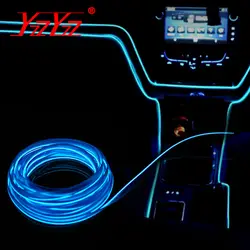 YzzYzz 5 м 10 цветов автомобильный Стайлинг DIY EL холодная линия гибкая внутренняя отделка Литье отделка полосы света для мотоцикла и автомобиля