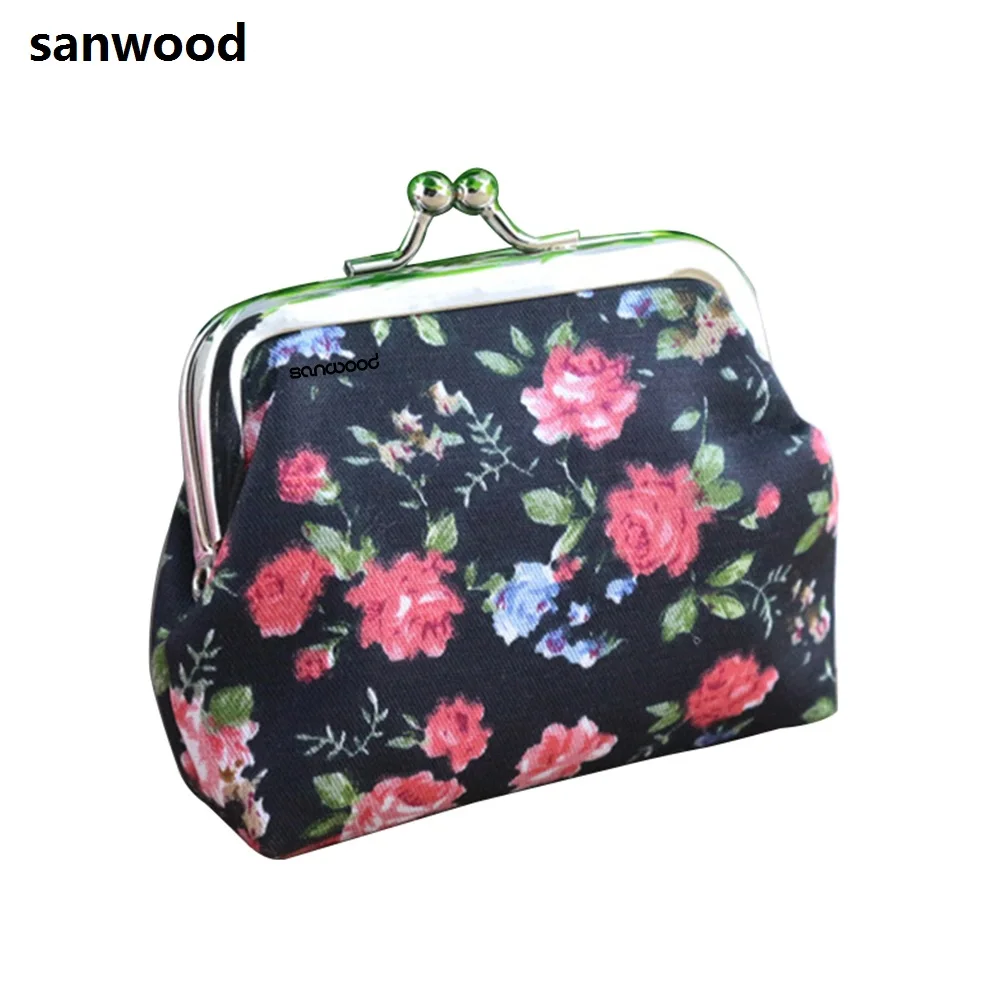 

Coin Purses Women Purse for Coins Children's Wallet Kids Wallets 2016 Small Rose Print Floral Bomboniera Buckle Carteira 9IHE