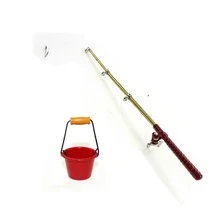 font b RC b font Car Accessories Decoration Mini Fishing Pole with Bucket for 1