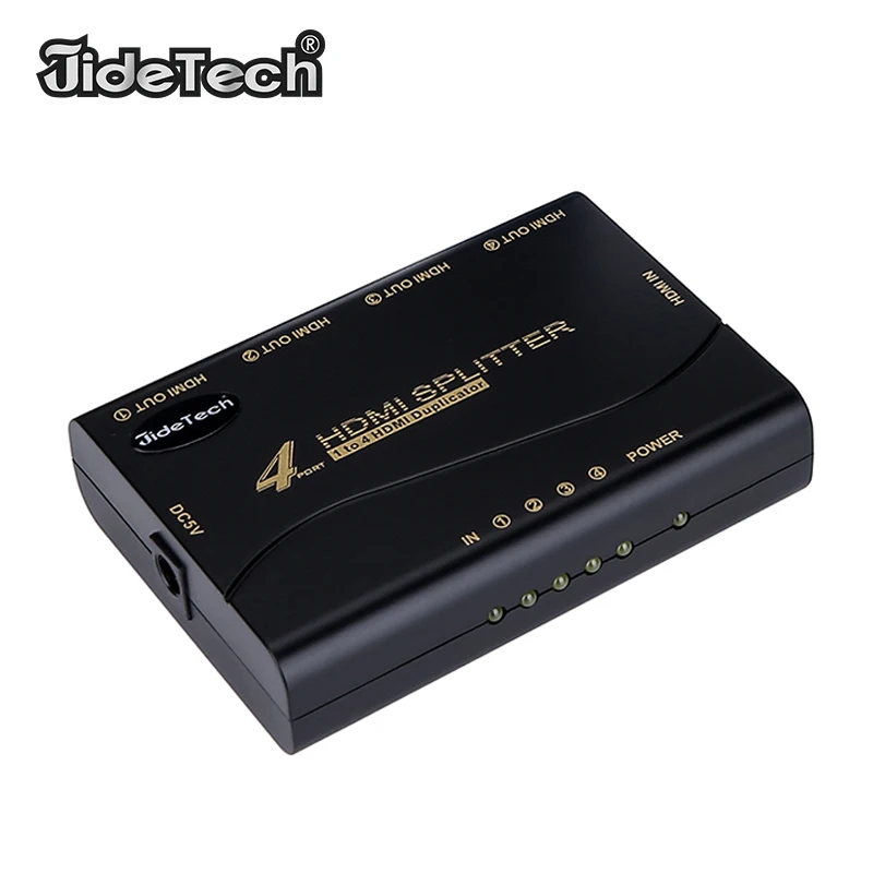 4 Port 1080P HDMI Splitter Case 1 in 4 out PC Monitor