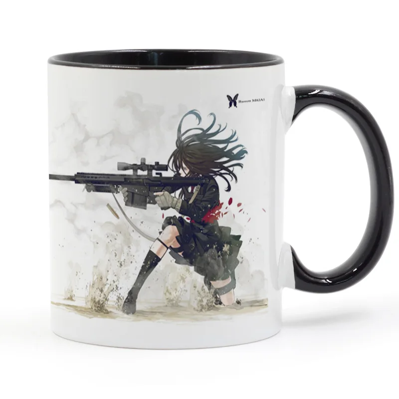 

Anime Sniper Girl Barrett M82A1 Coffee Mug Ceramic Cup Color Handle Colour Inside Gifts 11oz GA1279