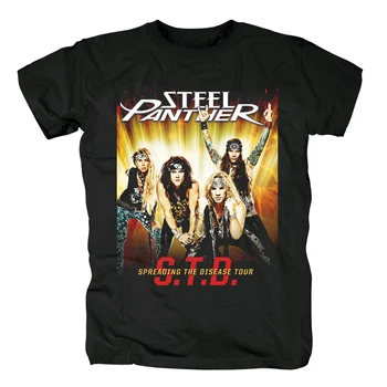 

Bloodhoof Steel Panther Hard Rock glam metal Black cotton T-shirt Asian Size