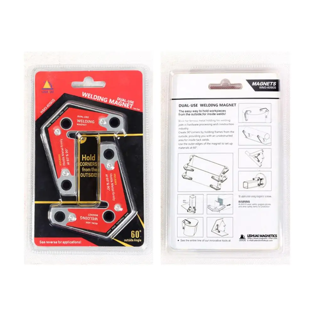 

2pcs/set Strong Dual-Use Magnetic Holder/Corner Welding Magnets / Neodymium Magnetic Holder 60/90 Angle Twin Pack