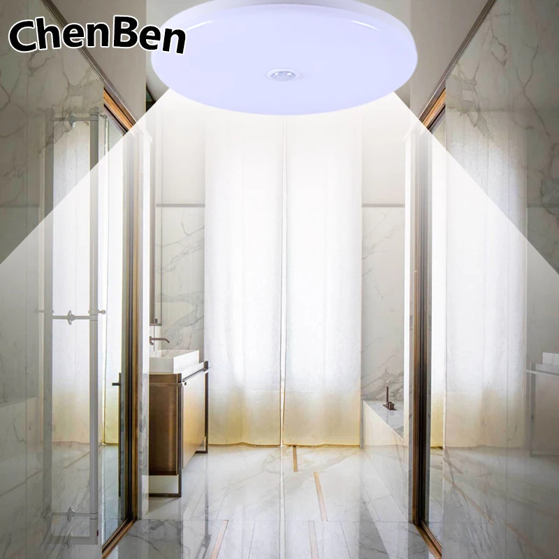 

PIR Motion Sensor LED Ceiling Light 15 20 30 50 Modern UFO Ceiling Lamp Surface Mounted Lighting Fixture For Living Bathroom