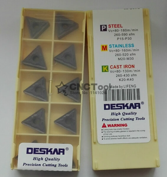 Free shopping 10Pcs TNMG160408 HS Lathe Cutting Insert Carbide Turning