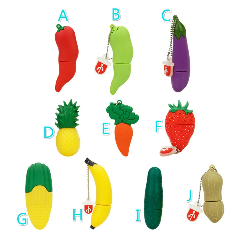 

Creative USB Flash Drive 32GB 64GB 128GB Vegetables Fruit Pen Drive 4GB 8GB 16GB Pendrive High Quality Memory Stick Memoria Usb