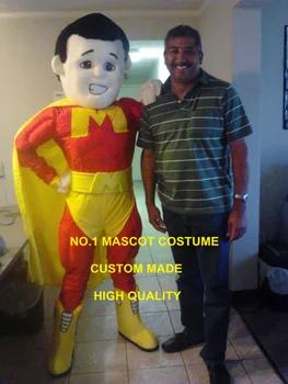 

Anime Cosply Costumes Young Boy Superhero Mascot Costume Superman Theme Cartoon Mascotte SUPER HERO Carnival Fancy Dress 1795