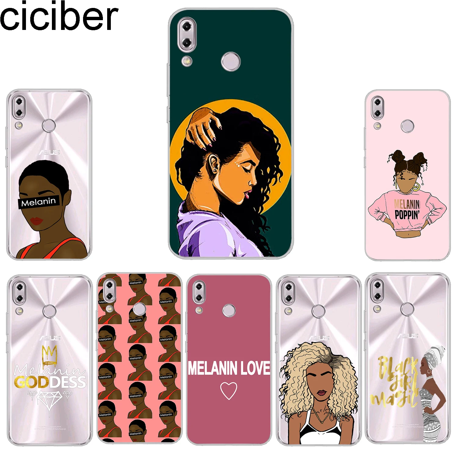 

ciciber Phone Cases For ASUS Zenfone 5 5Z 5Q Lite Max Plus (M1) Case Back Cover ZE620KL ZS620KL ZC600KL ZB570TL Melanin Poppin