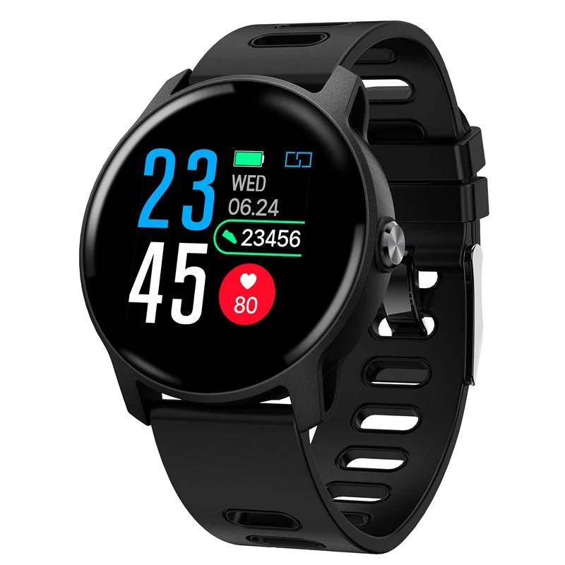 

ABGN Hot-S08 Smart Watch Ip68 Waterproof Heart Rate Monitor Smartwatch Bluetooth Smartwatch Activity Fitness Tracker Band(Blac