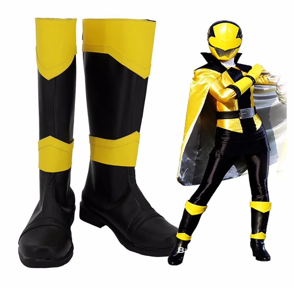 

Kaitou Sentai Lupinranger VS Keisatsu Sentai Patranger Lupin Yellow Cosplay Boots Shoes Custom Made Any Size