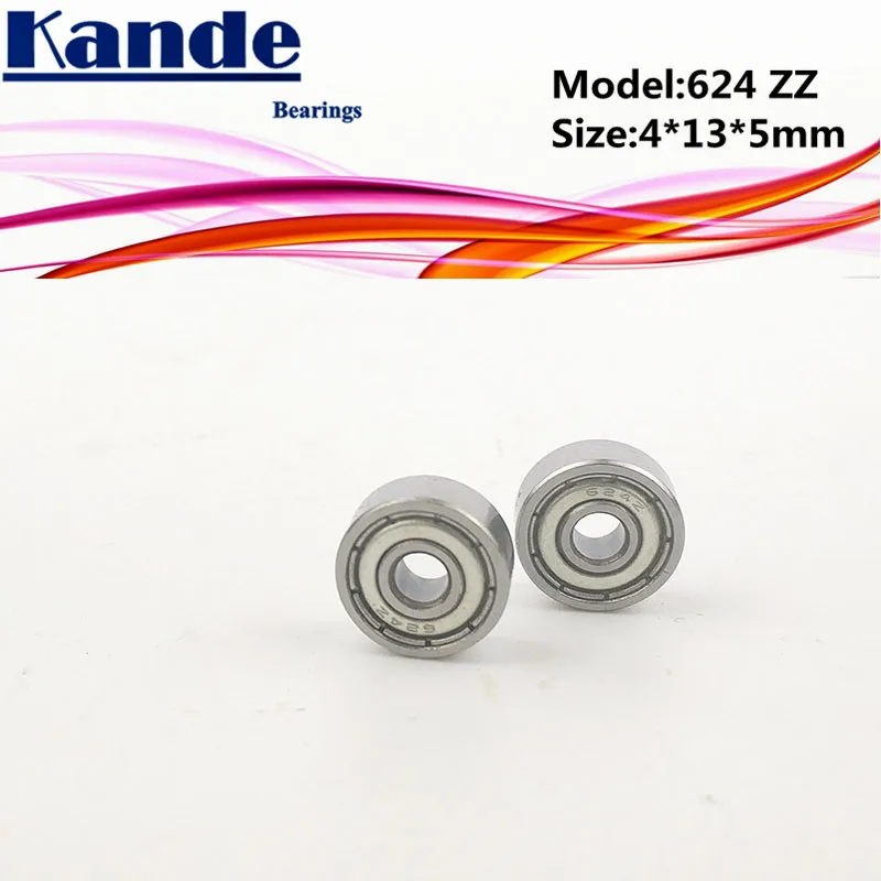 

Kande Bearings 624 ABEC-1 624ZZ ABEC-3 624ZZ ABEC-5 624 ZZ Miniature Deep Groove Ball Bearing 4x13x5mm 624-2Z