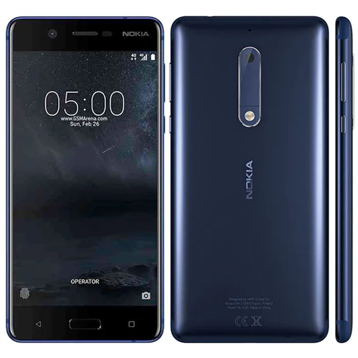 Разблокированный Nokia 5 LTE 4G 16G rom 2G ram 13MP Android 7,0 Octa Core 5," одна sim-карта 1080P отремонтированный мобильный телефон