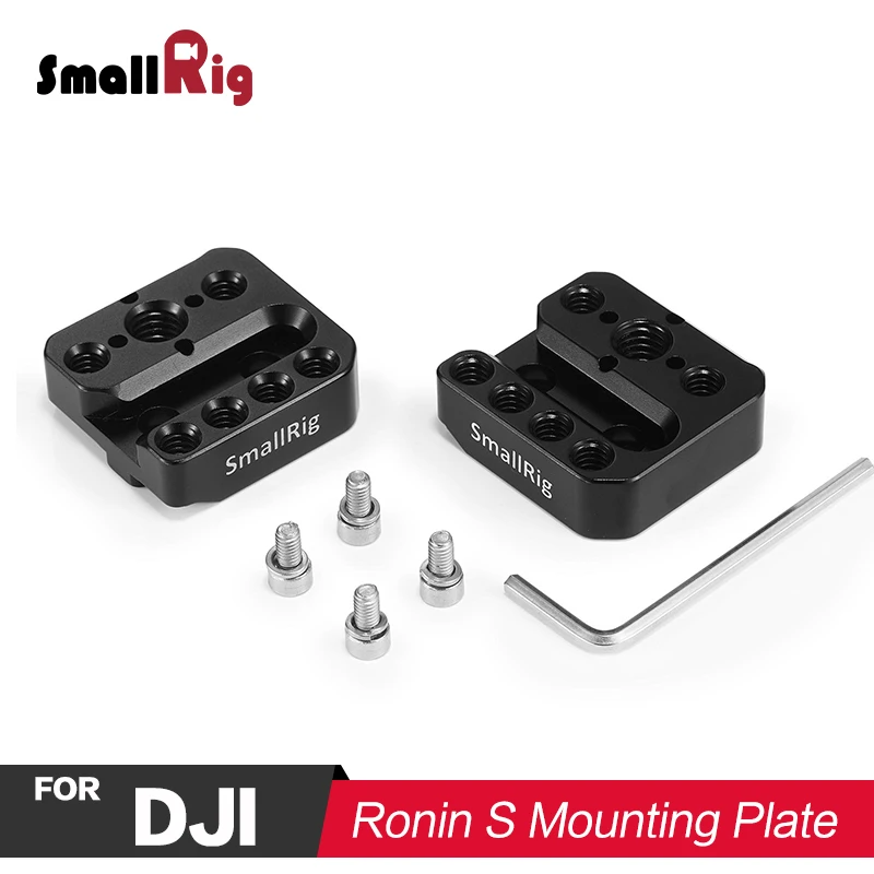 

SmallRig 2PCS Camera Mounting Plate for DJI Ronin S (pair) With Nato Rail 1/4 Thread For Camera Handle Monitor Attach 2234
