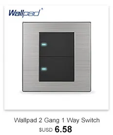 Wallpad № 4 Gang 2 позиционный переключатель с диммером Роскошные атласные металла Панель настенный светильник переключатель с Светодиодный индикатор 160*86 мм