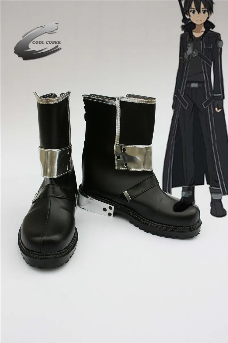 Japanese Anime Sword realm Kirito Cosplay Shoes MM1442 Custom Made