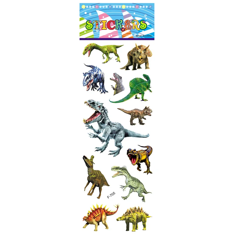 1 шт в наборе, "Мир Юрского периода" наклейка динозавра и милые носки с рисунками зверей из мультфильмов, "сделай сам" Стикеры Детские комплекты одежды Стикеры игрушки ПВХ блокнот ручной работы подарки для детей