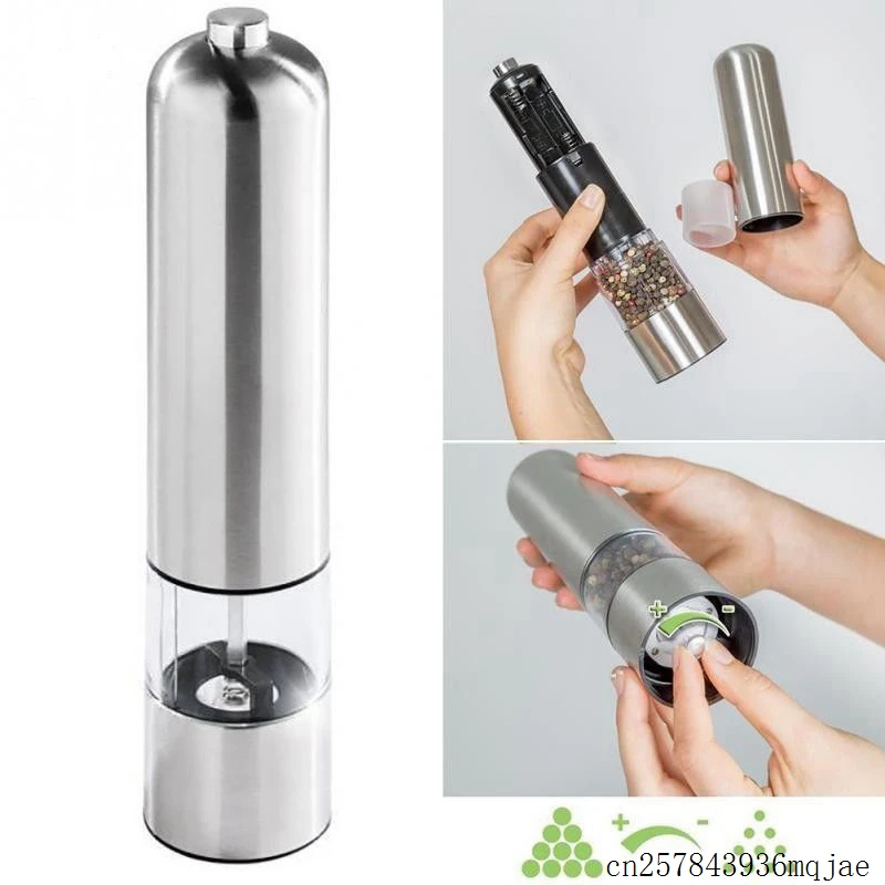 

24pcs Electric Salt Pepper Mill Grinder muller Stainless Steel Kitchen Tool