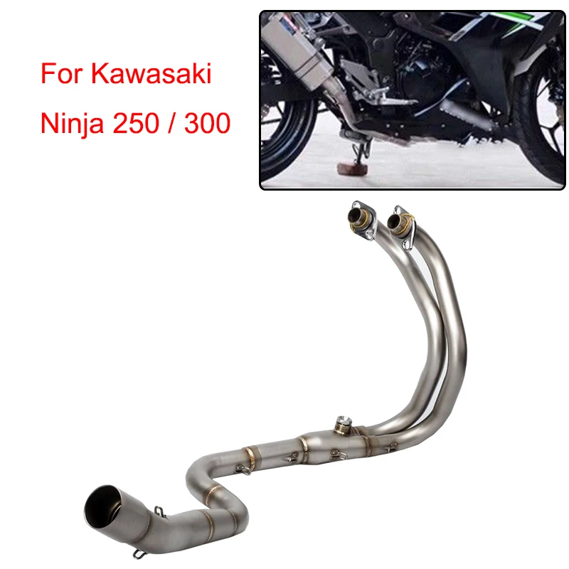 MTCLUB For Kawasaki Ninja 250 300 Z300 Z250 250R Motorcycle Modified Muffler Exhaust Contact Mid Link Pipe 304 Stainless Steel (3)