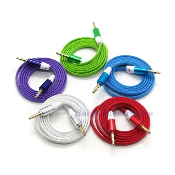 

3.5mm to 3.5mm Colorful Flat Audio Cable Car Aux Extension Cable for iPhone iPod Samsung HTC MP3