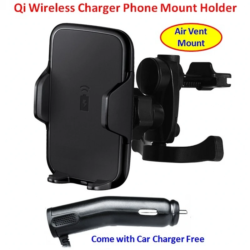 

Qi Wireless Charger Air Vent Mount Holder Car Charger For Samsung Galaxy Note 8 Note8 S8 Edge Plus for iPhone X iPhone 8 Plus